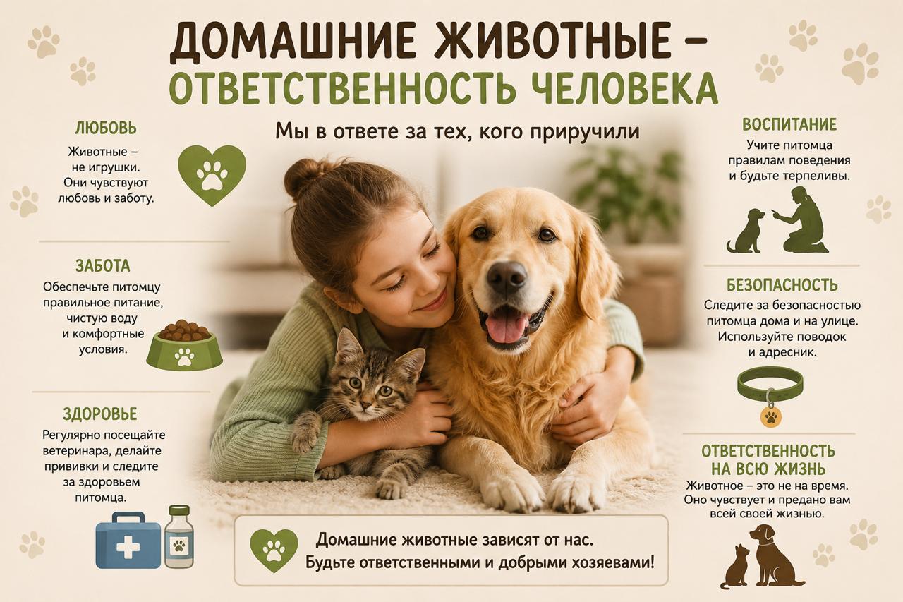 Домашнее животное — это не только источник положительных эмоций, но и большая ответственность